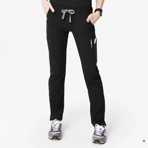FIGS YOLA SKINNY SCRUB PANTS XS black